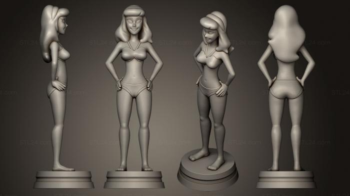 Статуэтки девушки (Дафна Блейк, STKGL_0185) 3D модель для ЧПУ станка